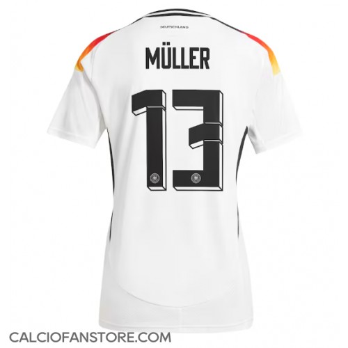 Maglia Calcio Germania Thomas Muller #13 Prima Divisa Donna Europei 2024 Manica Corta